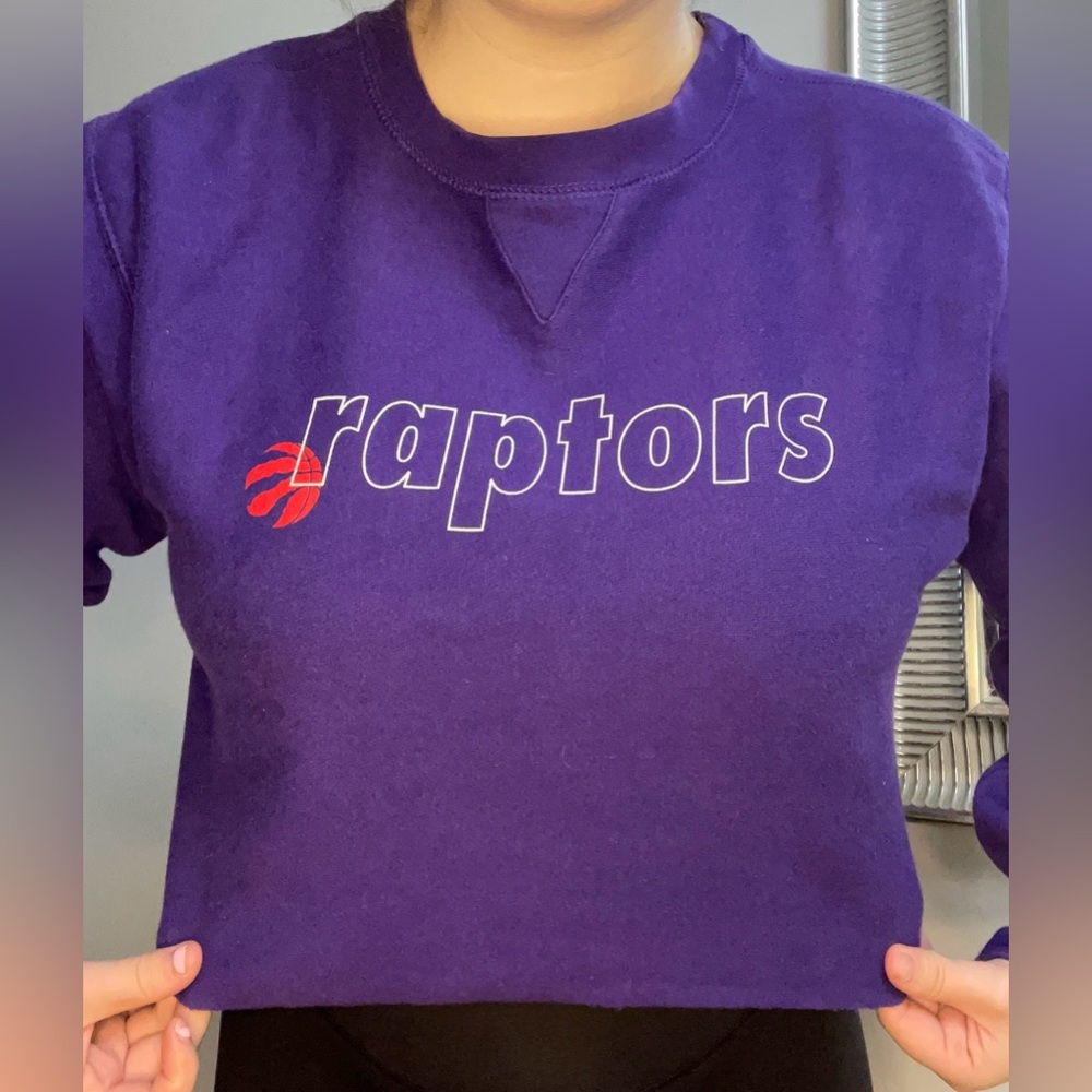 Peace collective raptors cropped sweatshirt size medium